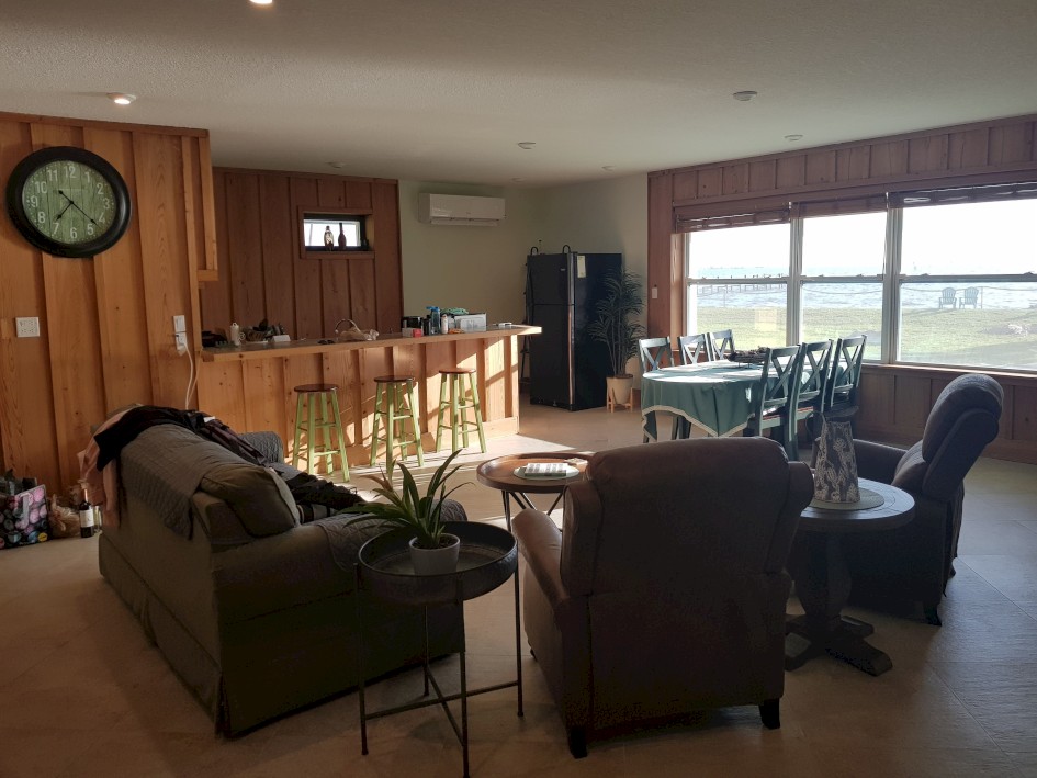 Inside the living area